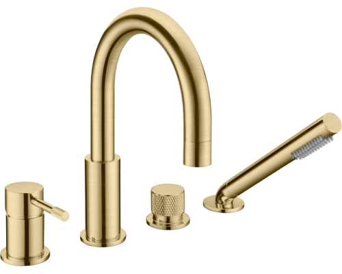 Смеситель на борт ванны Boheme Uno 460-MG, matt gold