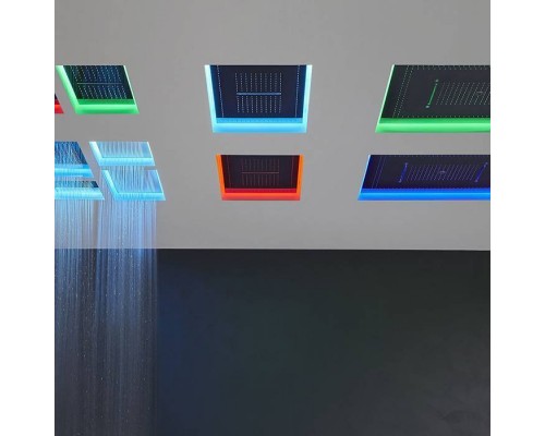 Antonio Lupi Душевая система Meteo XXL 100x75x11 см, с подсветкой LED, цвет: полированная сталь. METEOXXL_BAL