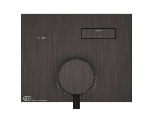 Gessi Hi-Fi Смеситель для душа, с включением 1 источника, внешняя часть, цвет: Black Metal Brushed PVD. 63061#707