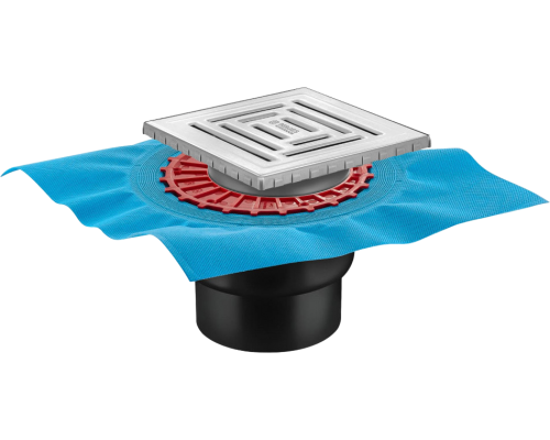 Душевой трап Berges Zentrum Uno 090472 15x15 см, матовый хром