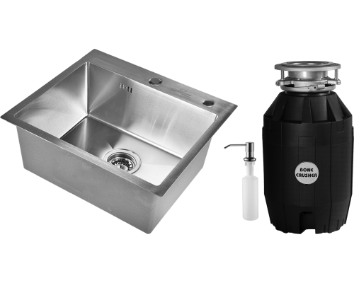 Комплект Мойка кухонная Wisent WS36050 с дозатором + Измельчитель Bone Crusher BC 810-AS