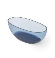 Dea Design Nature Ванна 155х75х55см., отдельностоящая, Glasstek, прозрачная смола, цвет: Royal Blue. DD8628 1550 R7