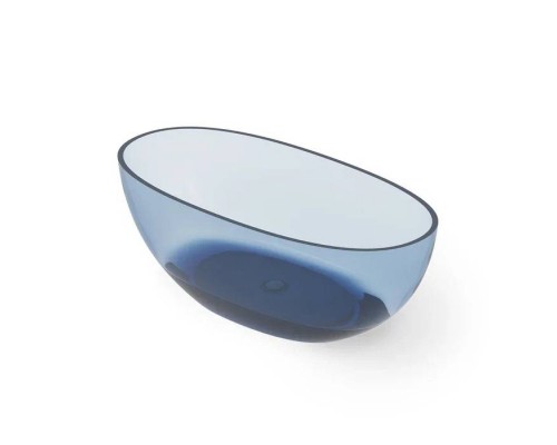 Dea Design Nature Ванна 155х75х55см., отдельностоящая, Glasstek, прозрачная смола, цвет: Royal Blue. DD8628 1550 R7