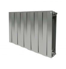 Секционный биметаллический радиатор Royal Thermo PianoForte 500, Silver Satin, количество секций 12 RTPFSS50012