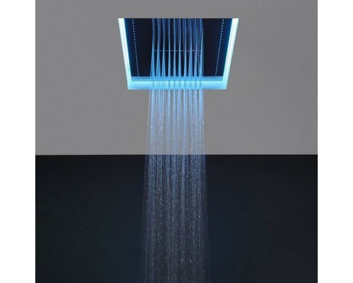 Antonio Lupi Душевая система Meteo XXL 100x75x11 см, с подсветкой LED, цвет: полированная сталь. METEOXXL_BAL
