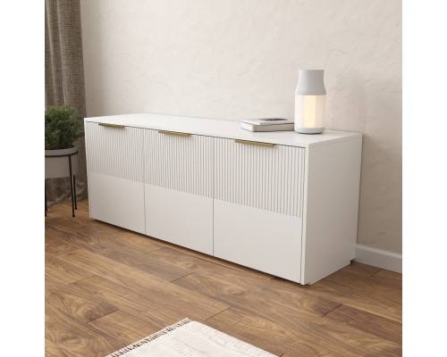 Комод DIWO Краснодар 150x60x43 см, белый, ручка золото