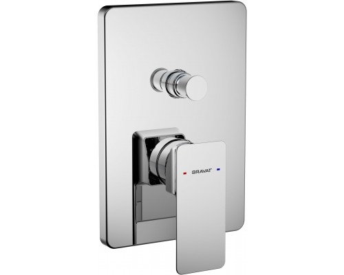 Встраиваемый смеситель для душа и ванны Bravat Phillis PB856101CP-2-ENG, С ВНУТРЕННЕЙ ЧАСТЬЮ