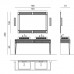Oasis Rialto Комплект мебели напольный, №3, L190xP51x H:200см, цвет: ribbed mirror/хром.