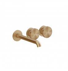 Gessi Origini Смеситель для раковины встраиваемый с изливом на 3 отв, цвет: Warm Bronze Br. PVD. 66090#726