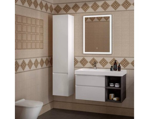 Kerama Marazzi Cubo Пенал подвесной, левый 165, цвет: белая матовая. CUB.165Lh\WHT.M Kerama Marazzi Cubo Пенал подвесной, левый 165, цвет: белая матовая. CUB.165Lh\WHT.M