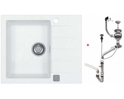 Alv 1132017 Gr Cadit 10 Arctic G11 Мойка I обор., 1 чаша, 3½ 590х500х198 мм+сифон 1132823, шк 450 1132017
