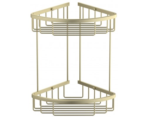 Timo 13082/17 Saona Полка угловая двойная, 210х210х360 мм, золото матовое 13082/17