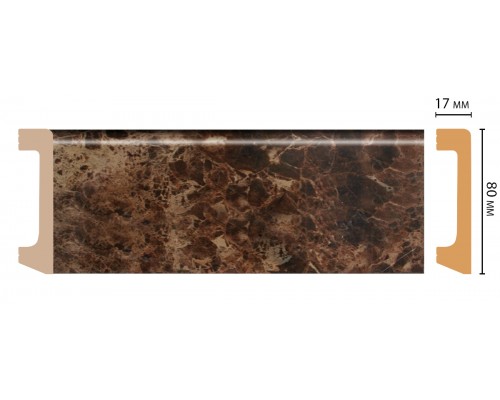 Плинтус напольный DECOMASTER D235-713 ШК/20 (80*17*2400мм)