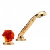 THG Dragon Sun Ручной душ на борт ванны, 2 отв., цвет: золото/хрусталь. U5D-F01-6532/60A