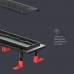 W02SC-P11-070-01BM Трап для душа линейный, универсальный затвор Cut Gradient, 70 см