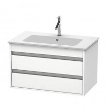 Duravit Ketho Тумба подвесная, 80x47.5х48см., с раковиной, с 2 выдв.ящиками, цвет: белый матовый. 2336830000,  KT642901818