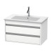 Duravit Ketho Тумба подвесная, 80x47.5х48см., с раковиной, с 2 выдв.ящиками, цвет: белый матовый. 2336830000,  KT642901818