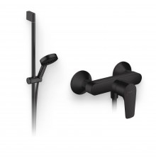 Душевой комплект Смеситель для душа Hansgrohe Talis E 71760670 + Гарнитур Pulsify Relaxation 105 3jet 24170670 матовый черный