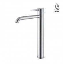 Newform X-STEEL 316 Смеситель для раковины на 1 отв., высокий, без донного клапана, излив 19см., цвет: INOX. 69615X.50.050