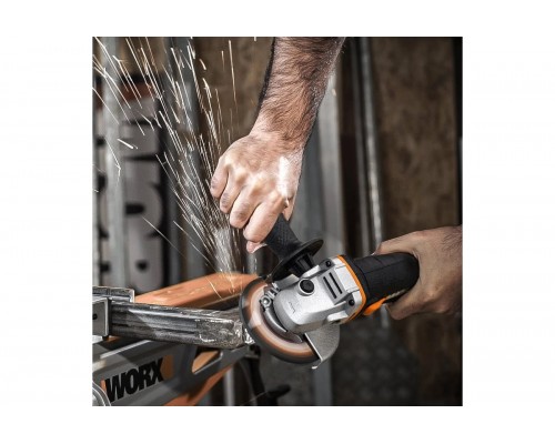 Угловая шлифмашина аккумуляторная WORX WX800,20В, 115 мм, 2*2,0Ач, кейс