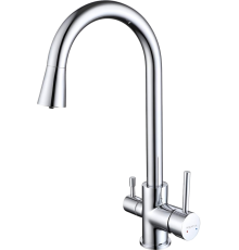 Смеситель для кухни AQUATEK AQ1085CR с краном для питьевой воды, хром