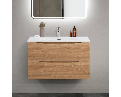 Тумба под раковину BelBagno Marino-cer-mini 80 подвесная, rovere bianco
