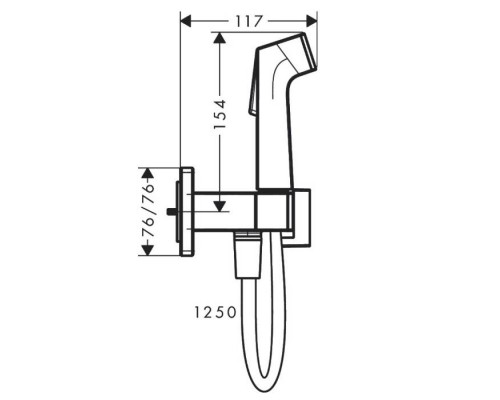Hansgrohe Гигиенический душ, настенный, 1 jet, цвет: белый матовый. 29233700 Hansgrohe Гигиенический душ, настенный, 1 jet, цвет: белый матовый. 29233700
