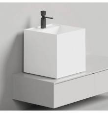 Salini Armonia Square TOP 03 Раковина накладная 45х45х45cм., с 1 отв, мат-л: S-Stone, цвет: белый матовый. 130523TM