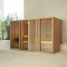 Effegibi Yoku Spa Shelf СаунаХаммам 444x170х217см, пристенная, цвет: чёрный орех/Calacatta Gold Extra. YO 70 31 0004