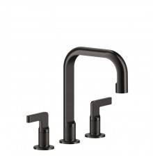Gessi Inciso Смеситель для раковины, 3 отв., с донным клапаном, цвет: brushed black metal pvd. 58013#707