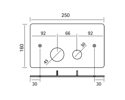 CISAL Клавиша двойного смыва для бачка Geberit, цвет: нержавеющая сталь. ZA001760D1