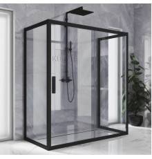 Душевой уголок Kubele DE019 R2U-CLN-BLMT 120х100 см, профиль матовый черный