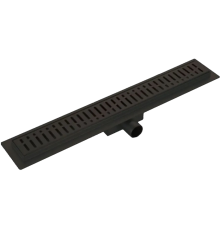 Душевой трап (лоток) Haiba HB93700-7 70 см, с решеткой и опорами, черный