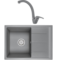 Комплект Мойка кухонная Emar Quartz EMQ-1700.Q Алмаз + Смеситель 3013.9 Алмаз