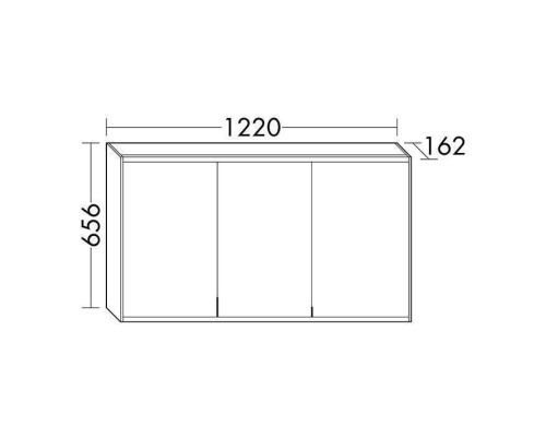 Burgbad Yso Зеркальный шкаф 122x65.6 см, с подсветкой, цвет: белый матовый. SPHA120 L K0374