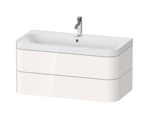Duravit Happy D.2 Plus Тумба подвесная 97.5х49х46.8см, c-shaped с раковиной, с 1 отв., 2 ящика, выпуск и сифон в комплекте, цвет: белый глянцевый. HP4348O2222 Duravit Happy D.2 Plus Тумба подвесная 97.5х49х46.8см, c-shaped с раковиной, с 1 отв., 2 ящика, выпуск и сифон в комплекте, цвет: белый глянцевый. HP4348O2222