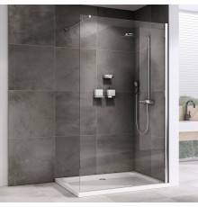 Душевая перегородка Abber Immer Offen AG61090 90 см, профиль хром, стекло прозрачное