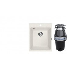 Комплект Мойка Lava Q3.LAT latte + Измельчитель KUCHENSTERN Muhle