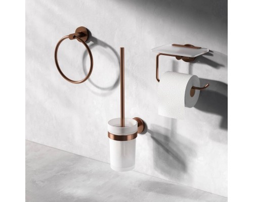 A85A33344 Стойка с туалетной щеткой, розовое золото
