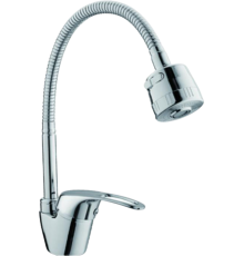 Смеситель для кухни D-lin D150409-T с гибким изливом, хром