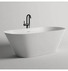 Salini Mona Ванна отдельностоящая 180x80x59.5cм, донный клапан UpDown, сифон, слив-перелив, S-Stone, цвет: белый матовый. 102921M