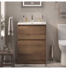 Тумба с раковиной BelBagno Kraft 39 60 напольная, rovere tabacco, раковина BB-8099-3-60