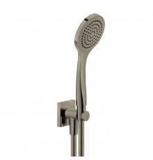 Gessi Emporio shower Душевой гарнитур, состоящий из вывода воды, держателя, шланга 1,5м и лейки, цвет: Finox Brushed Nickel. 47323#149