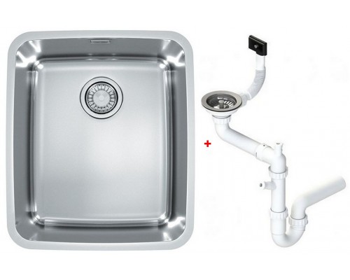 Alv 1129252 Luno 40 Мойка U, r40, 1 чаша, 0,8 мм, SAT, 3½ 480х400х180 мм+сифон 1130550 1129252