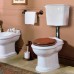 Azzurra Jubilaeum Унитаз напольный 59x40xH42 см, слив в стену, с низким бачком, с механизмом и трубой Kerasan, с креплением KIT 2000 C/C, цвет фурнитуры: хром, цвет: Bianco lucido. 751390, JUVCTPB00000BI/(JUB100/P bi), JUCSZA000000BI/(JUB400/Z bi (ст. а