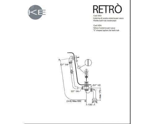 Kerasan Retro Ванна new отдельностоящая, 170х77/66см, глубина ванны 44,5см, цвет: белый, ножки золото. 105591 Kerasan Retro Ванна new отдельностоящая, 170х77/66см, глубина ванны 44,5см, цвет: белый, ножки золото. 105591