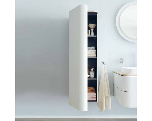 Duravit Happy D.2 Plus Шкаф навесной 40x36х133см с 3 стеклянными полками петли слева, подвесной, цвет: nordic white satin matt/mediterrenean oak. HP1261L3939,  HP030007171