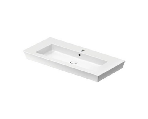 Duravit White Tulip Раковина накладная 105х49см, с переливом, с 1 отв., WonderGliss, цвет: белый	. 23631000001