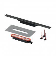 TECEdrainprofile Профиль для душа, 100см., с комплектом для монтажа, PVD Brushed stainless steel/черный. 641025