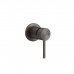 Gessi 316 Встраиваемый смеситель, на 1/2, на 1 источник, внешняя часть, цвет: brushed black metal pvd. 54019#707